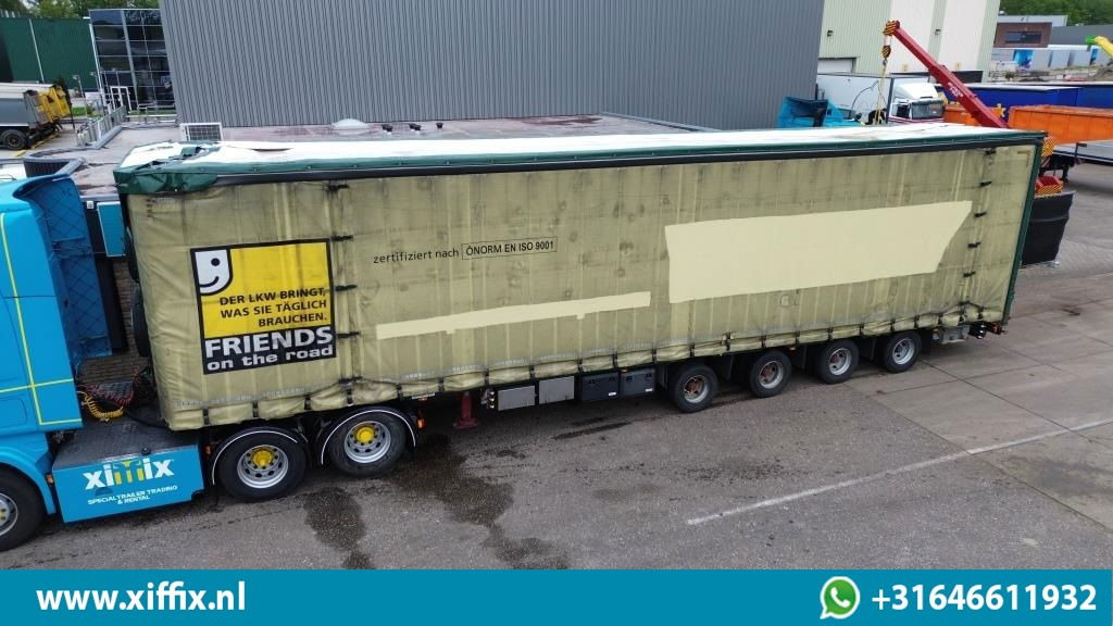 Meusburger 4-ass. Vlakke Mega oplegger met elektrische huifopbouw / 2x naloop ge - Platvorm/ Madelpoolhaagis: pilt 1 Meusburger 4-ass. Vlakke Mega oplegger met elektrische huifopbouw / 2x naloop ge - Platvorm/ Madelpoolhaagis: pilt 1