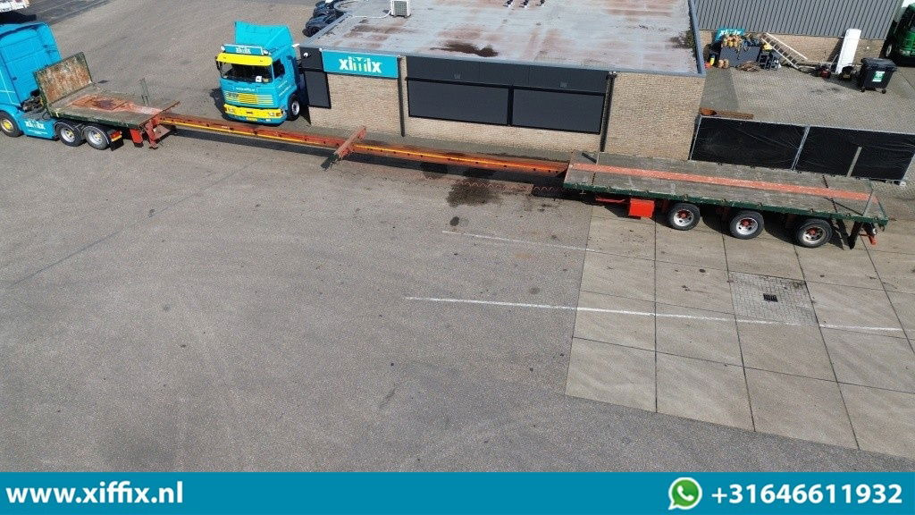 Nooteboom 3-ass. Vlakke dubbel 2x uitschuifbare oplegger / 3x gestuurd - Platvorm/ Madelpoolhaagis: pilt 2 Nooteboom 3-ass. Vlakke dubbel 2x uitschuifbare oplegger / 3x gestuurd - Platvorm/ Madelpoolhaagis: pilt 2