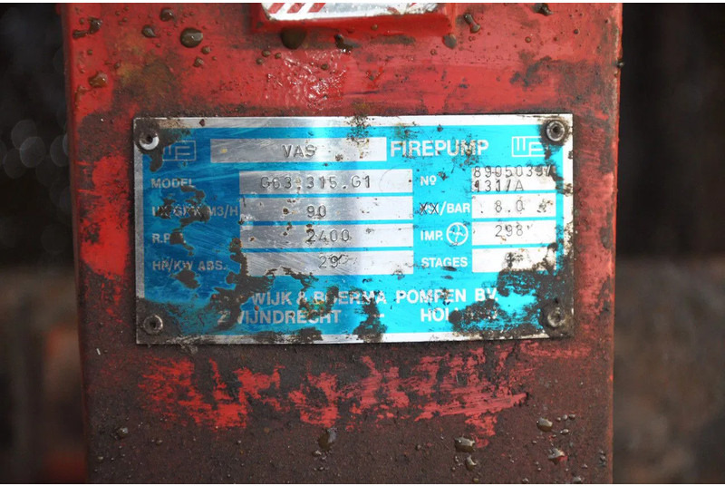 Diversen VAS FIREPUMP FORD MOTOR 90 M3 EN 8 BAR - Veepump: pilt 5 Diversen VAS FIREPUMP FORD MOTOR 90 M3 EN 8 BAR - Veepump: pilt 5