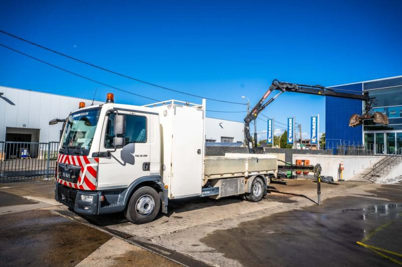 MAN TGL 12.190 BL + HIAB 055 D-1 HIDUO - Madelveok/ Platvormveok, Kraanaga veoauto: pilt 1 MAN TGL 12.190 BL + HIAB 055 D-1 HIDUO - Madelveok/ Platvormveok, Kraanaga veoauto: pilt 1