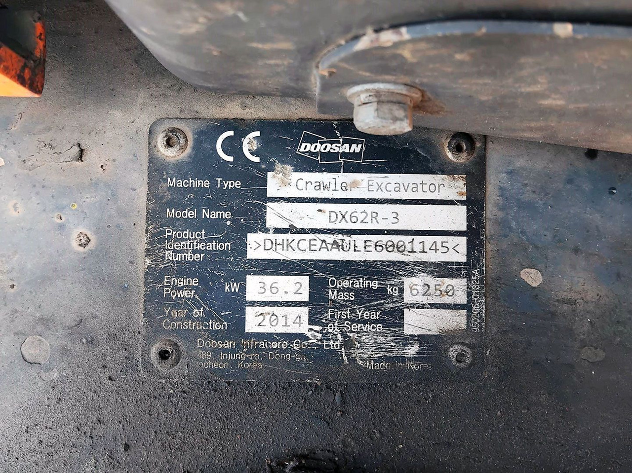 DOOSAN DX62R-3 - Miniekskavaator: pilt 3 DOOSAN DX62R-3 - Miniekskavaator: pilt 3