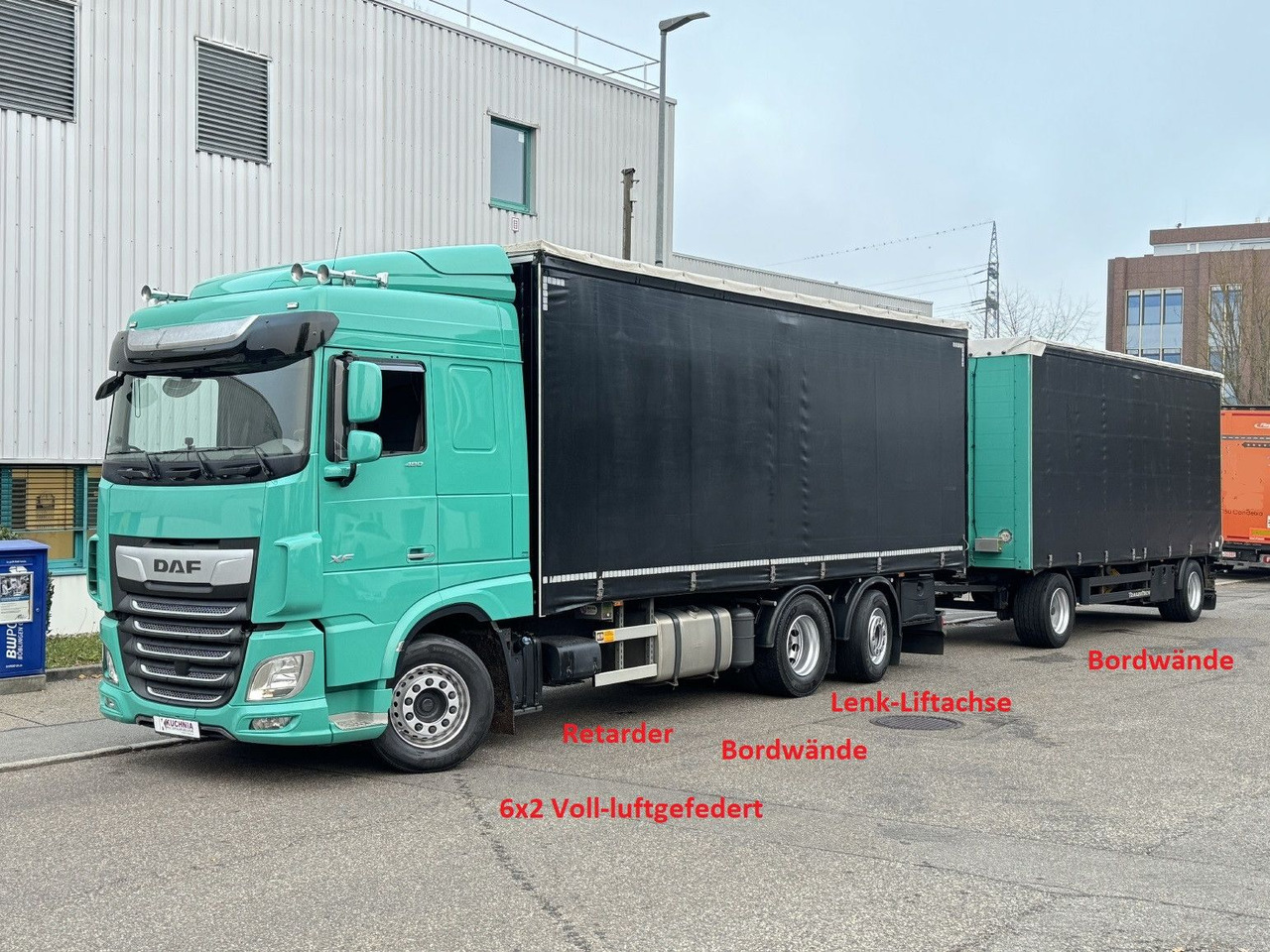 DAF XF480 6x2 Schiebeplane-Zug Bordwände Lenkachse - Tent veoauto: pilt 1 DAF XF480 6x2 Schiebeplane-Zug Bordwände Lenkachse - Tent veoauto: pilt 1