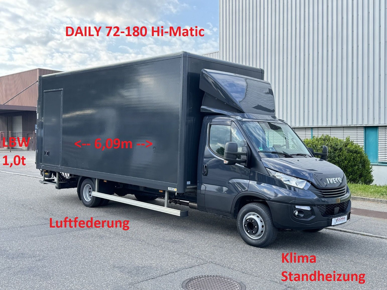Iveco Daily 72c180 Hi-Matic Koffer LBW Luftgef. Klima - Tarbesõiduk furgoon: pilt 1 Iveco Daily 72c180 Hi-Matic Koffer LBW Luftgef. Klima - Tarbesõiduk furgoon: pilt 1