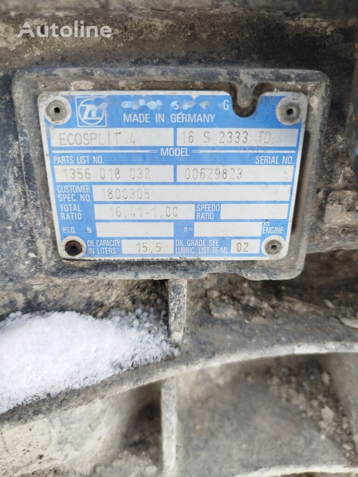 DAF 16s2333 truck - Käigukast - Veoauto: pilt 1 DAF 16s2333 truck - Käigukast - Veoauto: pilt 1