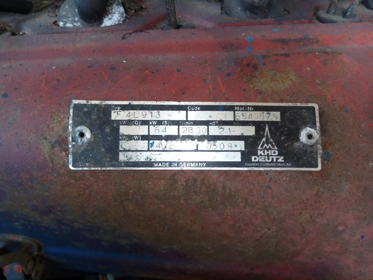 Deutz F4L913 - Mootor - Veoauto: pilt 5 Deutz F4L913 - Mootor - Veoauto: pilt 5