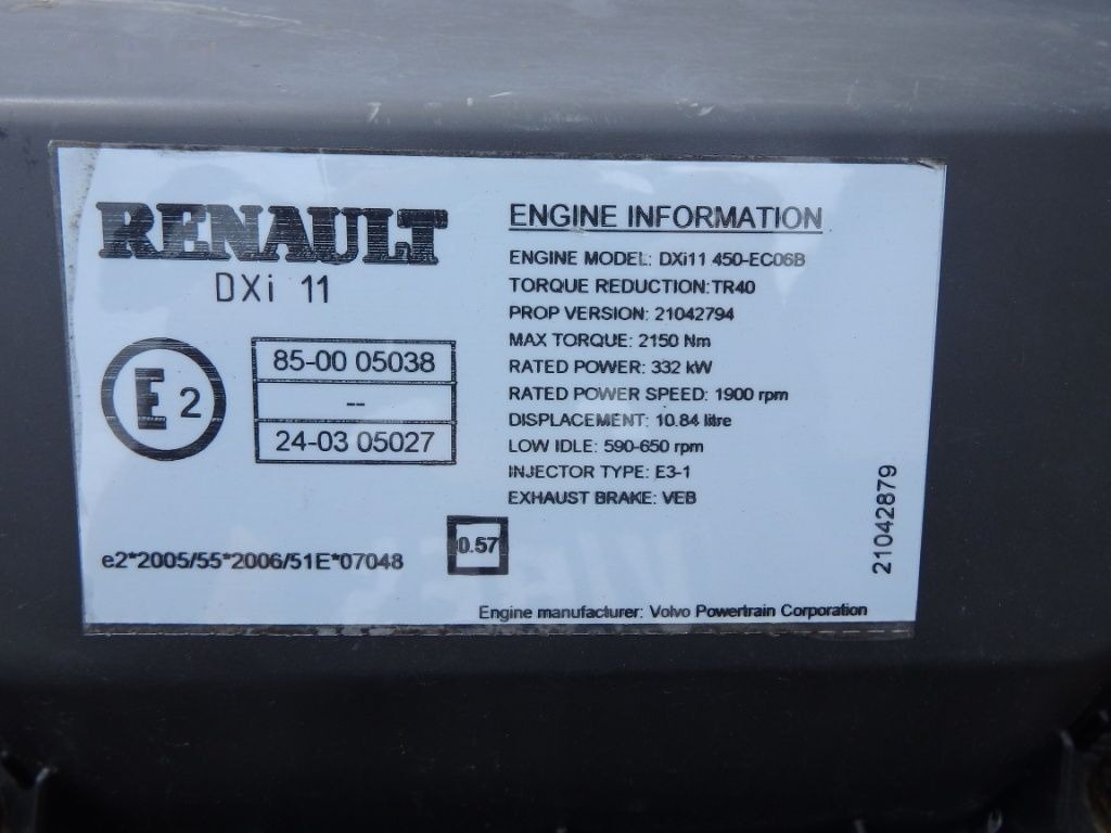 Renault DXI 11 450 Renault Premium - Mootor - Veoauto: pilt 3 Renault DXI 11 450 Renault Premium - Mootor - Veoauto: pilt 3