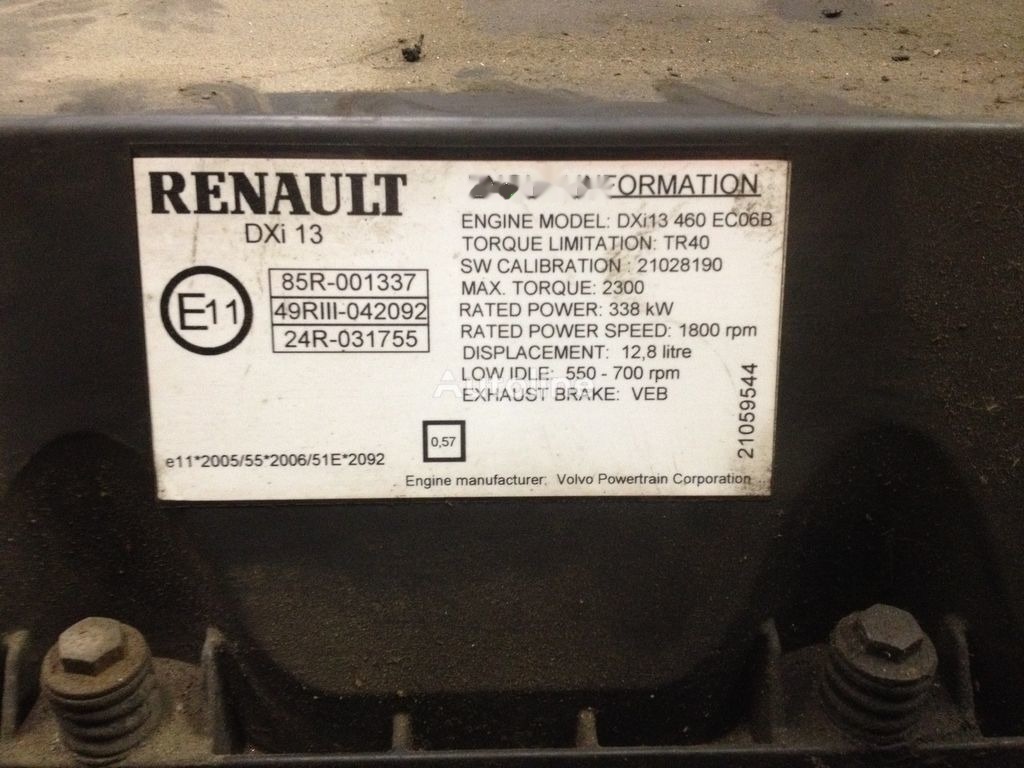 Renault DXI 13 460 Renault MAGNUM DXI 13 - Mootor - Veoauto: pilt 5 Renault DXI 13 460 Renault MAGNUM DXI 13 - Mootor - Veoauto: pilt 5