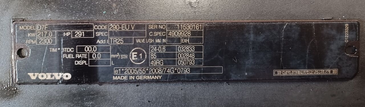 Volvo D7F 290 E5 Volvo FL - Mootor - Veoauto: pilt 5 Volvo D7F 290 E5 Volvo FL - Mootor - Veoauto: pilt 5