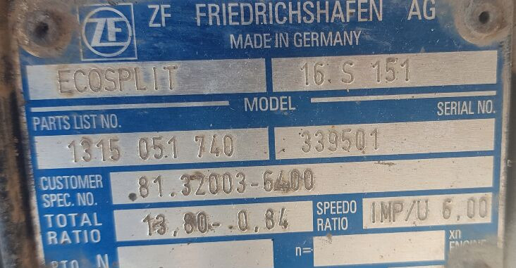 ZF Ecosplit 16S151 1315051740 truck - Käigukast - Veoauto: pilt 4 ZF Ecosplit 16S151 1315051740 truck - Käigukast - Veoauto: pilt 4