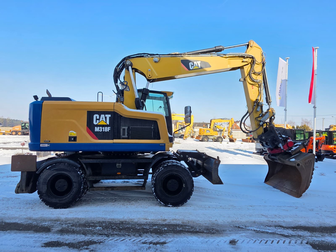 Caterpillar M318F, 2018 ROK, PODPORY + PŁUG, ROTOTILT - Ratastel ekskavaator: pilt 5 Caterpillar M318F, 2018 ROK, PODPORY + PŁUG, ROTOTILT - Ratastel ekskavaator: pilt 5
