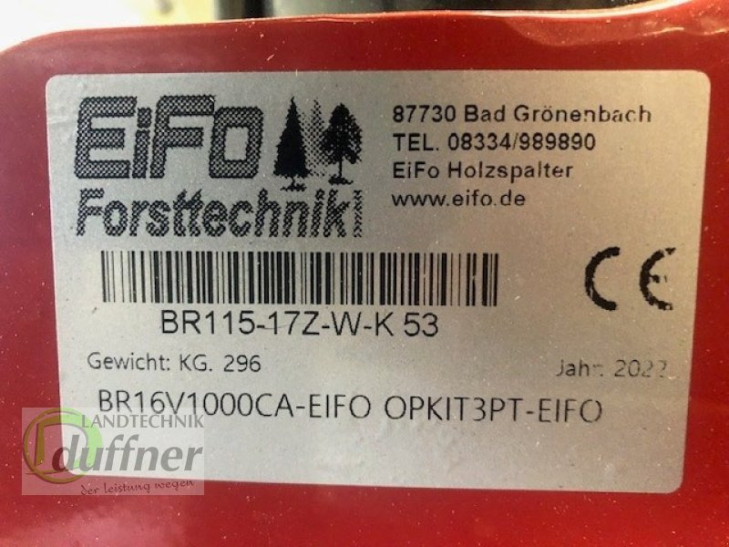 EiFo BR 115-17Z-WK 53 - Puulõhkumismasin: pilt 5 EiFo BR 115-17Z-WK 53 - Puulõhkumismasin: pilt 5