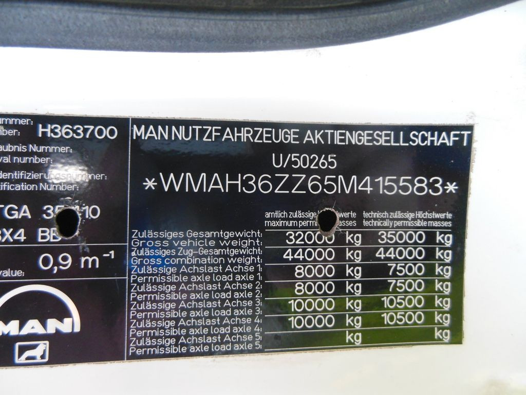MAN TGA 35.410, 8X4, MIX + PUMPE 24M  liising MAN TGA 35.410, 8X4, MIX + PUMPE 24M: pilt 29