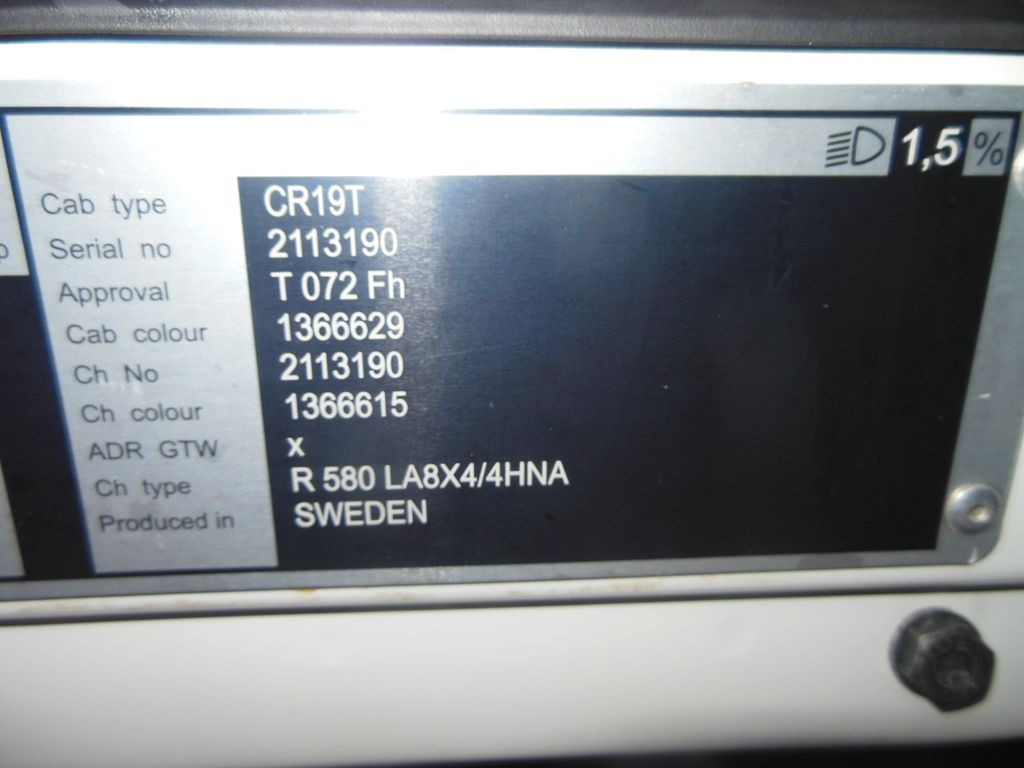 Sadulveok Scania R580, V8, 8X4, 164.000 KG, TOP STAND!!!: pilt 28