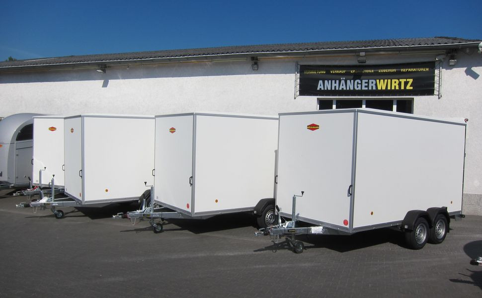 Böckmann Koffer KT 4018/27 M weiß 400x185x182cm (XL) 2700kg - Furgoonjärelhaagis: pilt 1 Böckmann Koffer KT 4018/27 M weiß 400x185x182cm (XL) 2700kg - Furgoonjärelhaagis: pilt 1