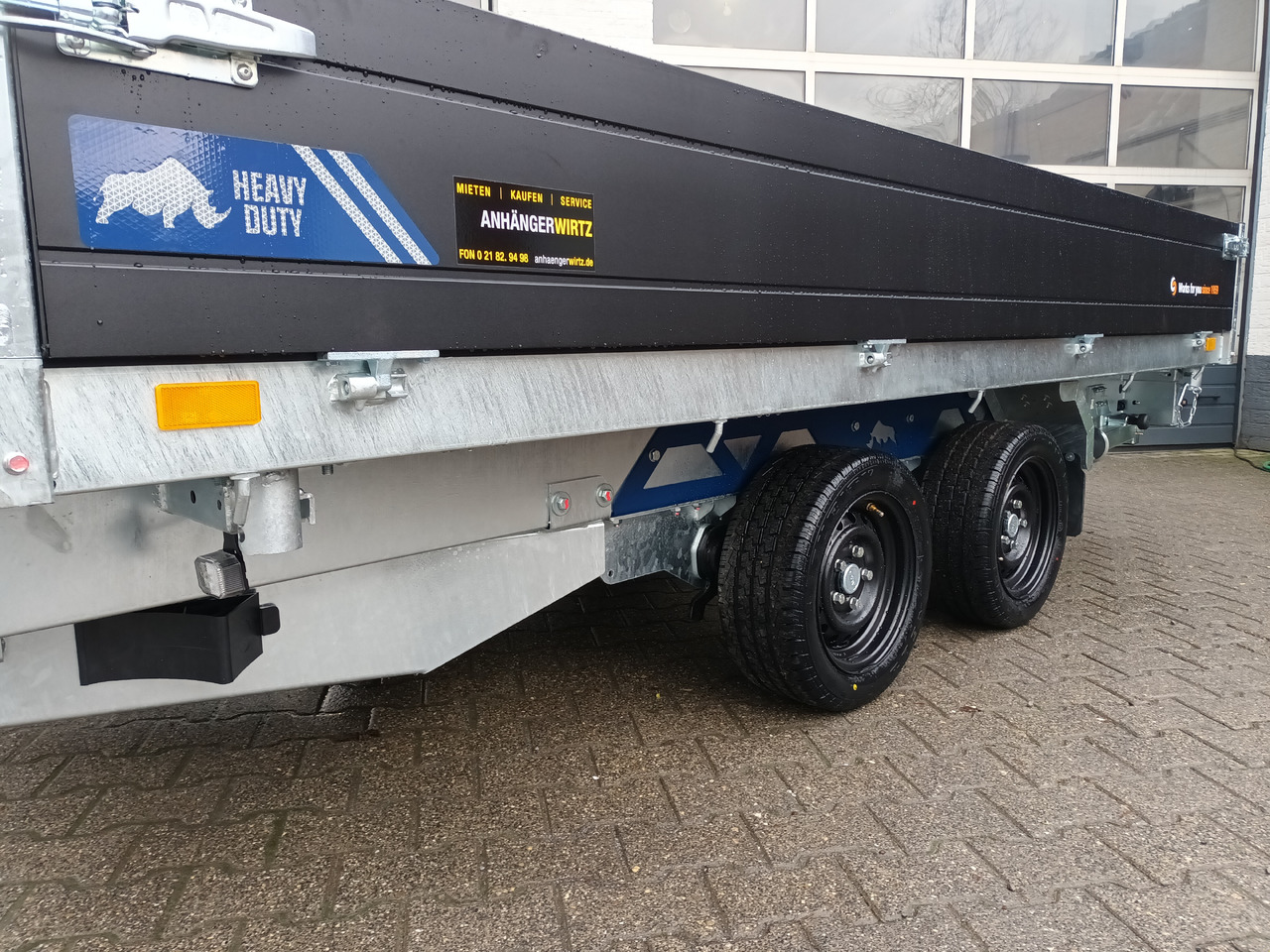 Kalluri järelhaagis Saris Kipper K3 356 184 3500 2 HD E 356x184x35cm black heavy duty Rampen Stützen NHP LED (L) 3500kg: pilt 9