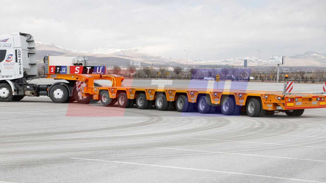 STU 8 AXLE LOWBED- HYDRAULIC STEERING AXLES / 8 ESSİEUX SURBAISSES-E - Madal platvormpoolhaagis: pilt 1 STU 8 AXLE LOWBED- HYDRAULIC STEERING AXLES / 8 ESSİEUX SURBAISSES-E - Madal platvormpoolhaagis: pilt 1
