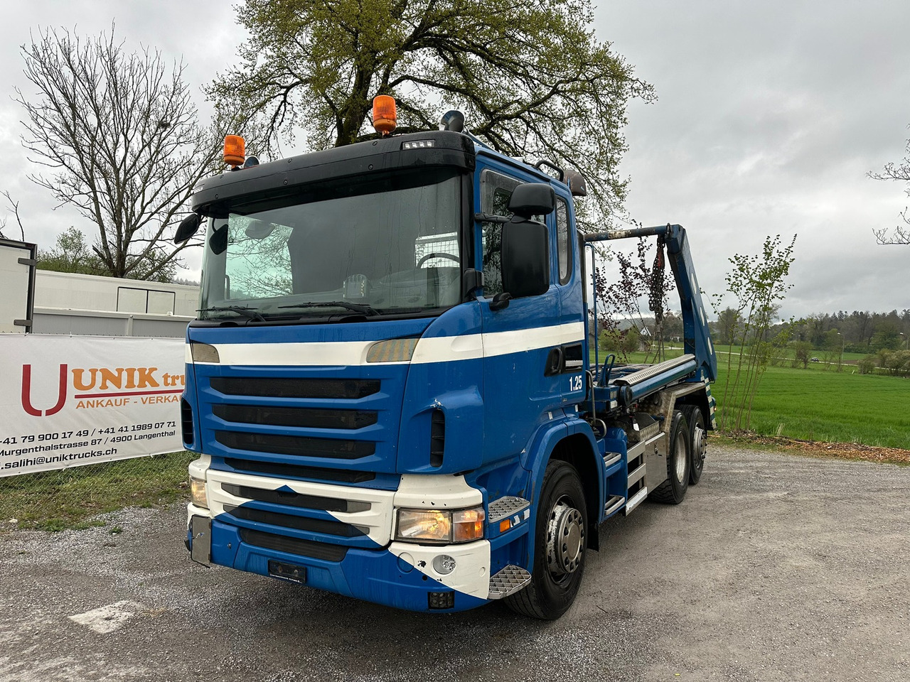 SCANIA G440 6x2 Wechselsistem asphalt thermo - Nöörtõstukiga veoauto: pilt 1 SCANIA G440 6x2 Wechselsistem asphalt thermo - Nöörtõstukiga veoauto: pilt 1