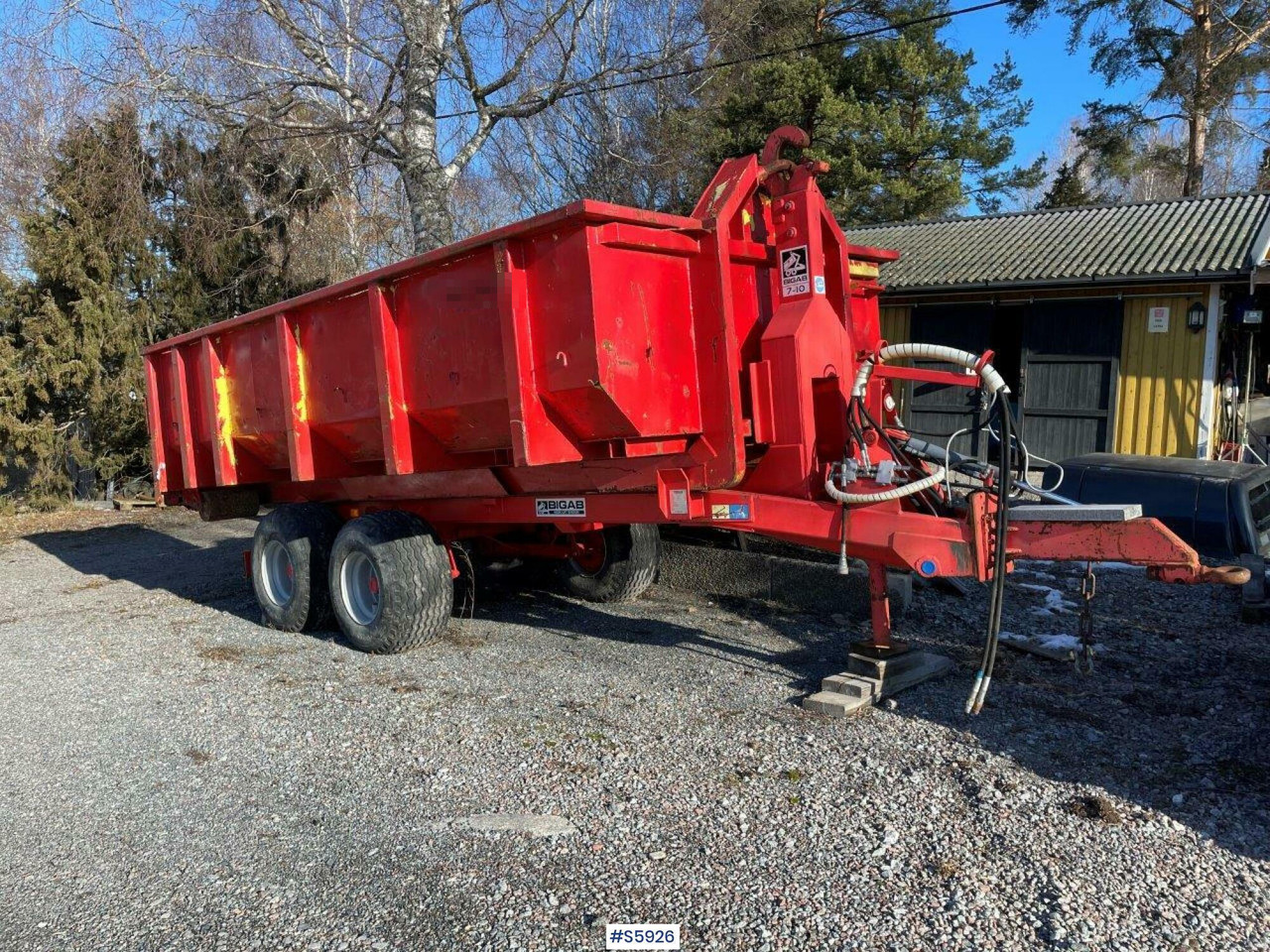 Bigab 7-10 hook truck trailer with flat - Multilift/ Liftdumper haagis: pilt 3 Bigab 7-10 hook truck trailer with flat - Multilift/ Liftdumper haagis: pilt 3