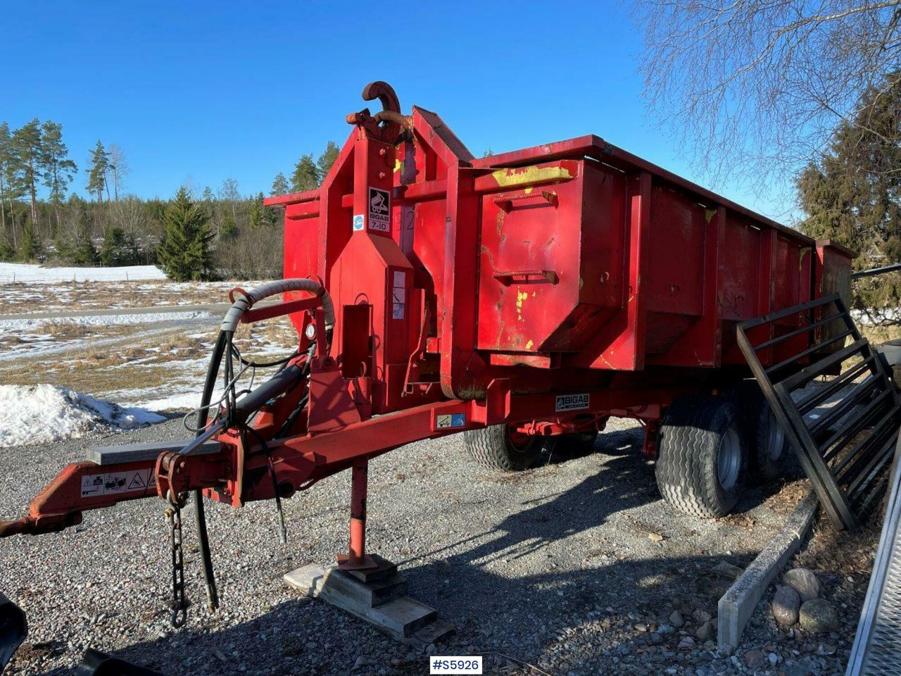 Bigab 7-10 hook truck trailer with flat - Multilift/ Liftdumper haagis: pilt 1 Bigab 7-10 hook truck trailer with flat - Multilift/ Liftdumper haagis: pilt 1