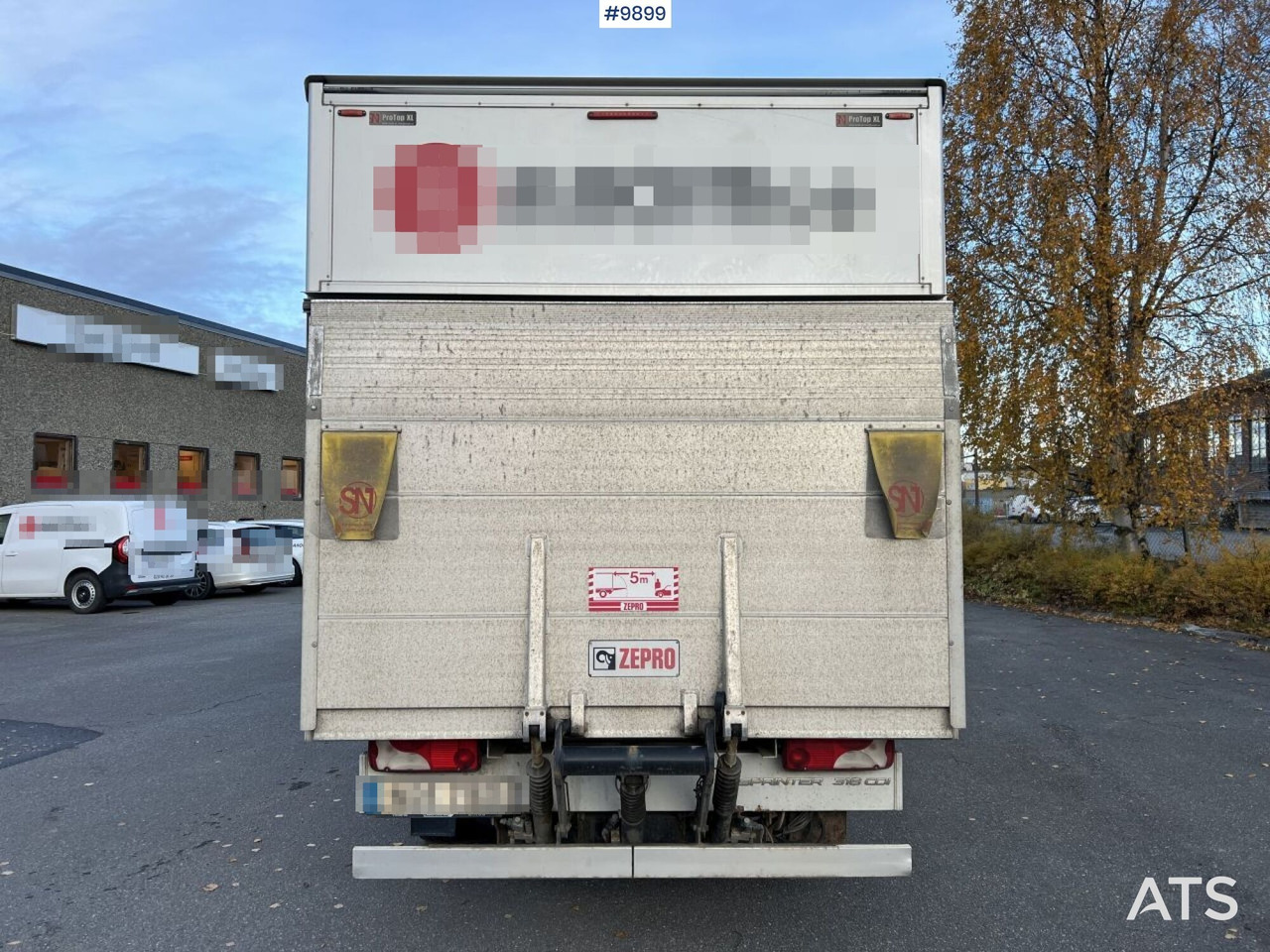 Tarbesõiduk furgoon Mercedes Benz Sprinter Skåpbil med bakgavellyft: pilt 9