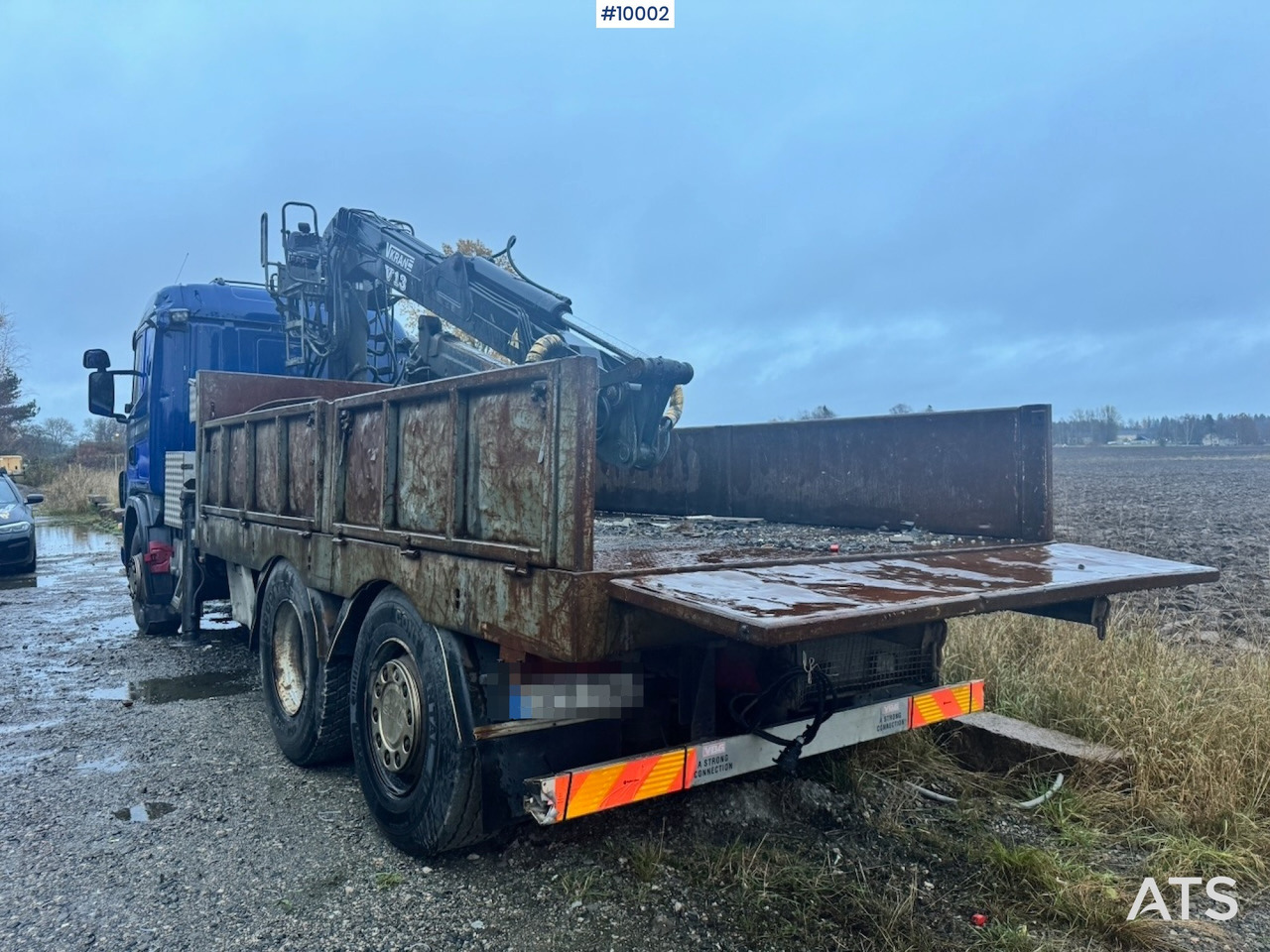 Scania R124 6x2 Flatbed truck with timber crane - Madelveok/ Platvormveok, Kraanaga veoauto: pilt 5 Scania R124 6x2 Flatbed truck with timber crane - Madelveok/ Platvormveok, Kraanaga veoauto: pilt 5