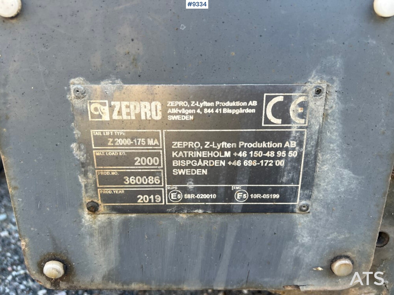 Tail Lift- Zepro- Z2000-175MA - Sabatõstuk: pilt 4 Tail Lift- Zepro- Z2000-175MA - Sabatõstuk: pilt 4