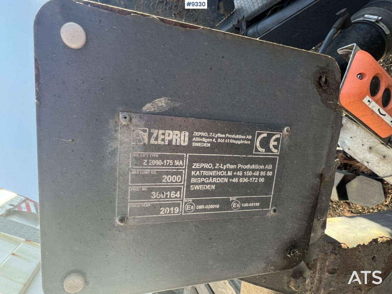 Tail lift Zepro Z2000-175MA - Sabatõstuk: pilt 3 Tail lift Zepro Z2000-175MA - Sabatõstuk: pilt 3