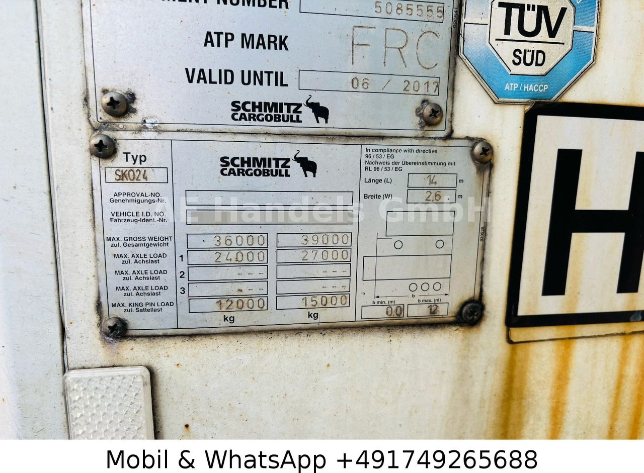 Uus Külmutiga poolhaagis Schmitz Cargobull SKO 24/13.4 FP60 Cool *ThermoKing-SLX400/+-30° Schmitz Cargobull SKO 24/13.4 FP60 Cool *ThermoKing-SLX400/+-30°: pilt 15