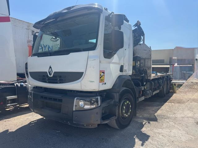 Renault PREMIUM 370 DXI PLATEAU RIDELLES GRUE - Madelveok/ Platvormveok, Kraanaga veoauto: pilt 1 Renault PREMIUM 370 DXI PLATEAU RIDELLES GRUE - Madelveok/ Platvormveok, Kraanaga veoauto: pilt 1
