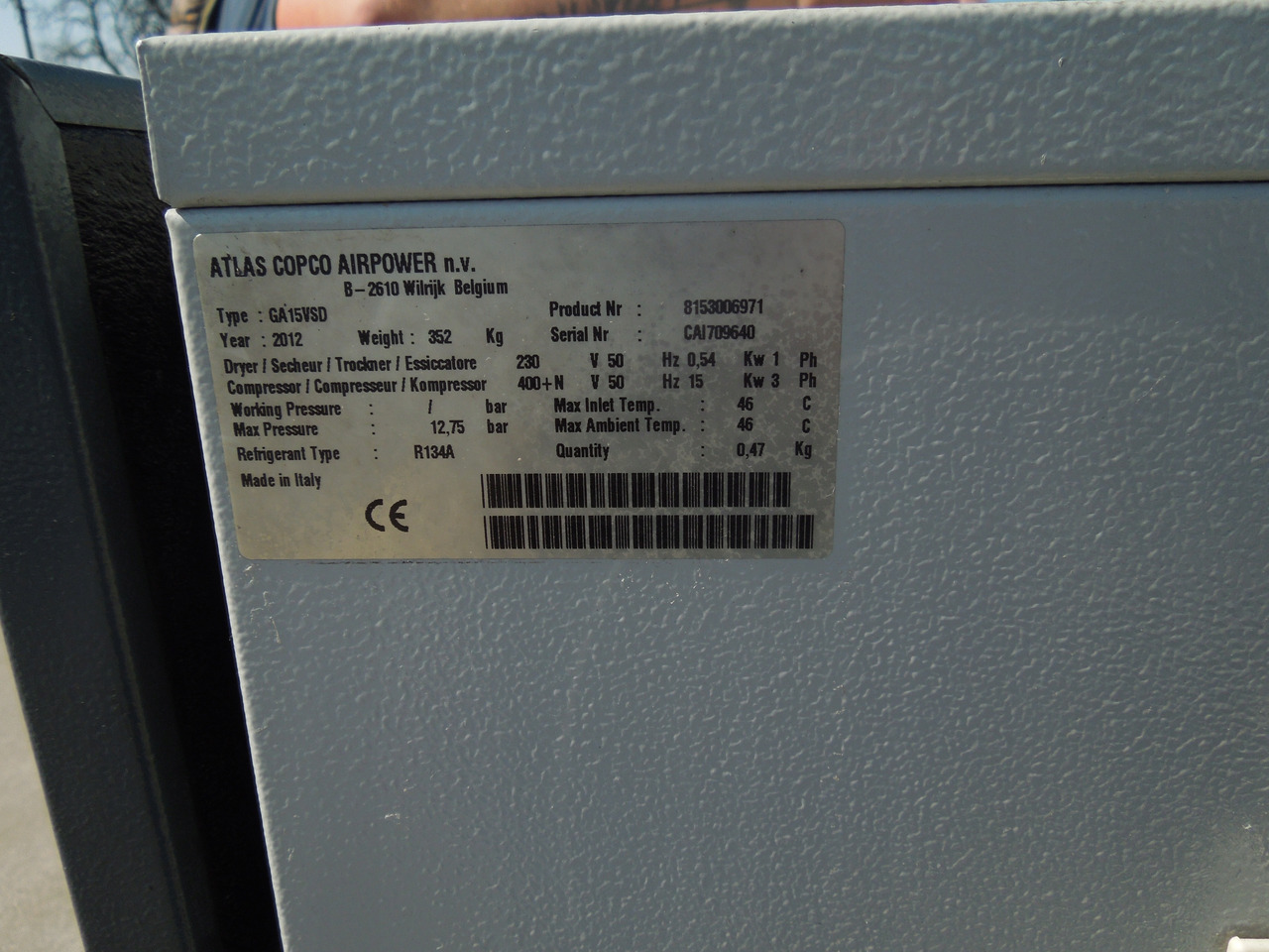 ATLAS COPCO GA15VSDFF - Õhukompressor: pilt 3 ATLAS COPCO GA15VSDFF - Õhukompressor: pilt 3