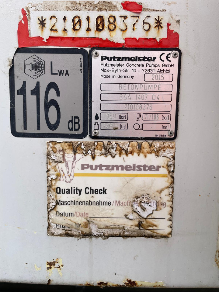 PUTZMEISTER 1407 - Statsionaarne betoonipump: pilt 2 PUTZMEISTER 1407 - Statsionaarne betoonipump: pilt 2