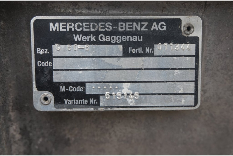 Mercedes-Benz G6-60 VARIO - Käigukast - Veoauto: pilt 5 Mercedes-Benz G6-60 VARIO - Käigukast - Veoauto: pilt 5