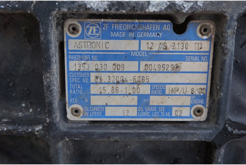 ZF 12AS2130TD TG-X 81.320004-6085 - Käigukast - Veoauto: pilt 5 ZF 12AS2130TD TG-X 81.320004-6085 - Käigukast - Veoauto: pilt 5