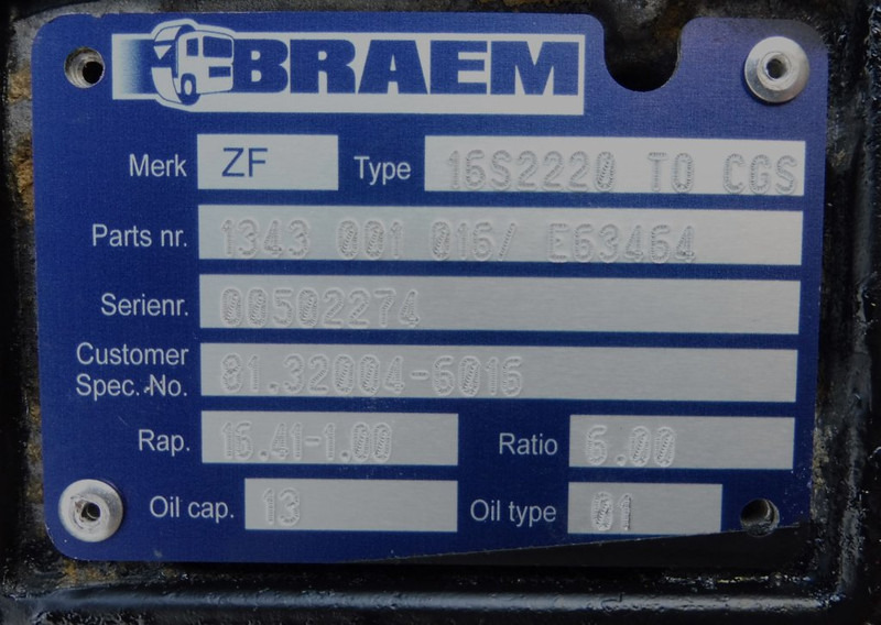 ZF 16S2220TD CGS M10 CARBON - Käigukast - Veoauto: pilt 5 ZF 16S2220TD CGS M10 CARBON - Käigukast - Veoauto: pilt 5