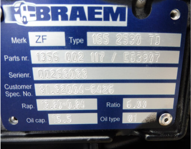 ZF 16S2530TO - Käigukast - Veoauto: pilt 5 ZF 16S2530TO - Käigukast - Veoauto: pilt 5