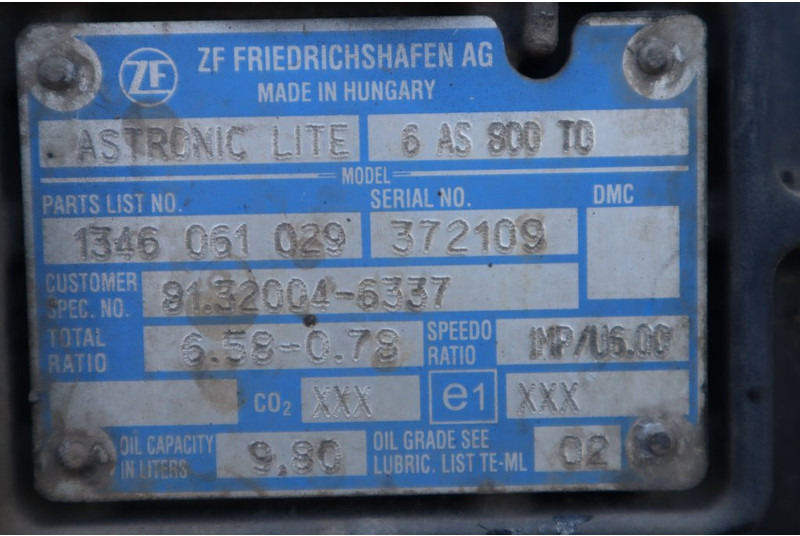 ZF 6AS800TO TGL EURO6 81.32004-6337 - Käigukast - Veoauto: pilt 5 ZF 6AS800TO TGL EURO6 81.32004-6337 - Käigukast - Veoauto: pilt 5