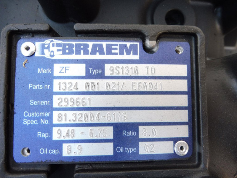 ZF 9S1310 TO - Käigukast - Veoauto: pilt 5 ZF 9S1310 TO - Käigukast - Veoauto: pilt 5