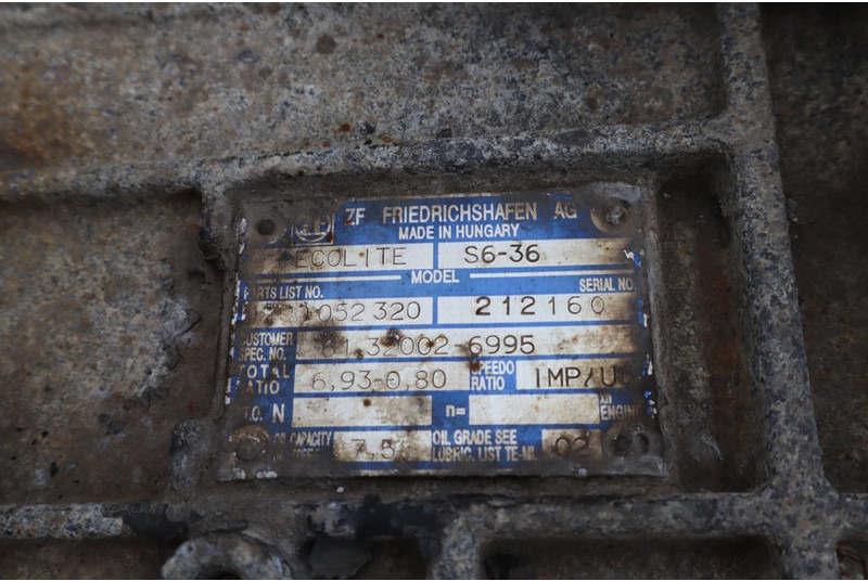 ZF S6-36 - Käigukast - Veoauto: pilt 5 ZF S6-36 - Käigukast - Veoauto: pilt 5