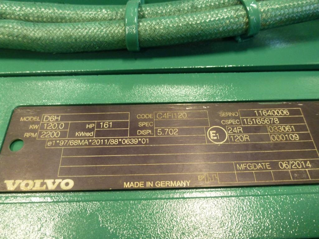 Volvo D6H C4FI120 - Mootor - Ehitusmasinad: pilt 5 Volvo D6H C4FI120 - Mootor - Ehitusmasinad: pilt 5