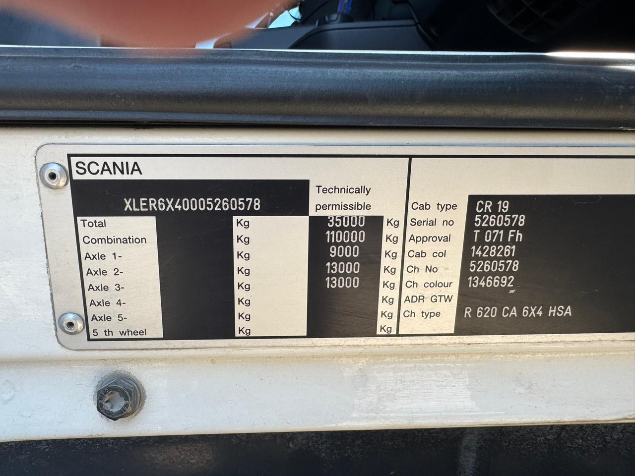 Sadulveok Scania R620 6x4, E5, Kipphydraulik, Retarder, 110ton: pilt 20