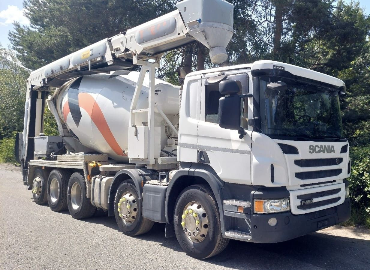 Scania P450 LB 10x4,E6,Stetter 10m³,Förderband/belt 16m - Autobetoonisegisti: pilt 1 Scania P450 LB 10x4,E6,Stetter 10m³,Förderband/belt 16m - Autobetoonisegisti: pilt 1