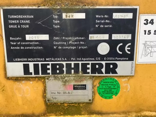 2015 Liebherr 34 K - Tornkraana: pilt 5 2015 Liebherr 34 K - Tornkraana: pilt 5