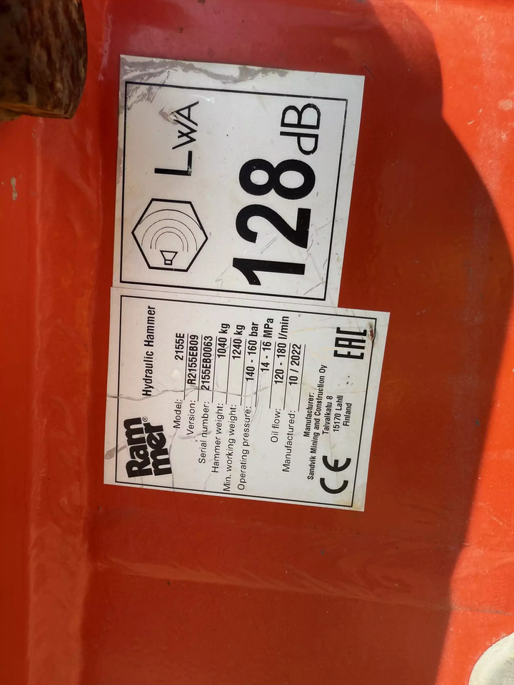 2022 Rammer 2155E - Hüdrauliline haamer: pilt 1 2022 Rammer 2155E - Hüdrauliline haamer: pilt 1