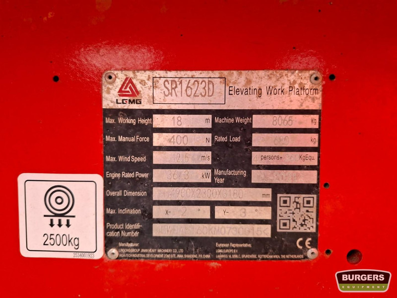 LGMG SR1623D (SR5390D) - Käärlift: pilt 5 LGMG SR1623D (SR5390D) - Käärlift: pilt 5