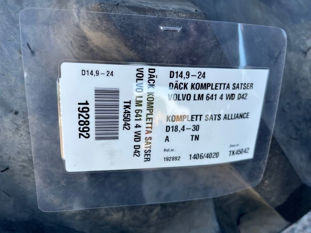 Alliance 18,4-30 14,9-24 till Volvo Bm 641 642 - Rehv - Ehitusmasinad: pilt 2 Alliance 18,4-30 14,9-24 till Volvo Bm 641 642 - Rehv - Ehitusmasinad: pilt 2