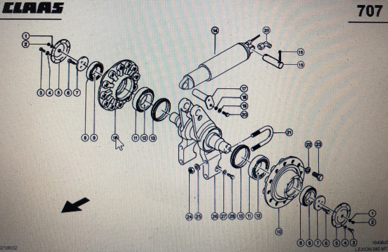 CLAAS 00 0764 022 0/Claas piasta/Claas Lexion 580 750-730 760 670 465 600 - Rumm - Põllutööseade: pilt 1 CLAAS 00 0764 022 0/Claas piasta/Claas Lexion 580 750-730 760 670 465 600 - Rumm - Põllutööseade: pilt 1