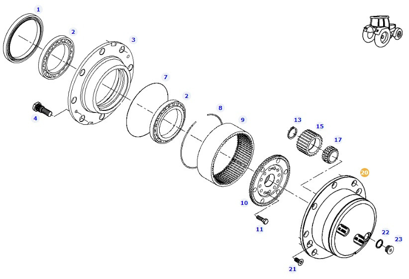 Fendt 414 Vario - oś przednia most - piasta koła F411301021430 - Rumm - Põllutööseade: pilt 1 Fendt 414 Vario - oś przednia most - piasta koła F411301021430 - Rumm - Põllutööseade: pilt 1