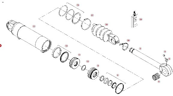 Fendt 930 933 936 939 942 GEN 7 Siłownik Przedniego TUZ Drążek CZĘŚCI G945920020010 - Hüdrauliline silinder - Põllutööseade: pilt 1 Fendt 930 933 936 939 942 GEN 7 Siłownik Przedniego TUZ Drążek CZĘŚCI G945920020010 - Hüdrauliline silinder - Põllutööseade: pilt 1