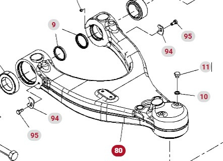 Fendt 930 933 936 939 942 GEN 7 Wahacz Górny Lewy CZĘŚCI H218PF050049A - Terasvedrustus - Põllutööseade: pilt 1 Fendt 930 933 936 939 942 GEN 7 Wahacz Górny Lewy CZĘŚCI H218PF050049A - Terasvedrustus - Põllutööseade: pilt 1