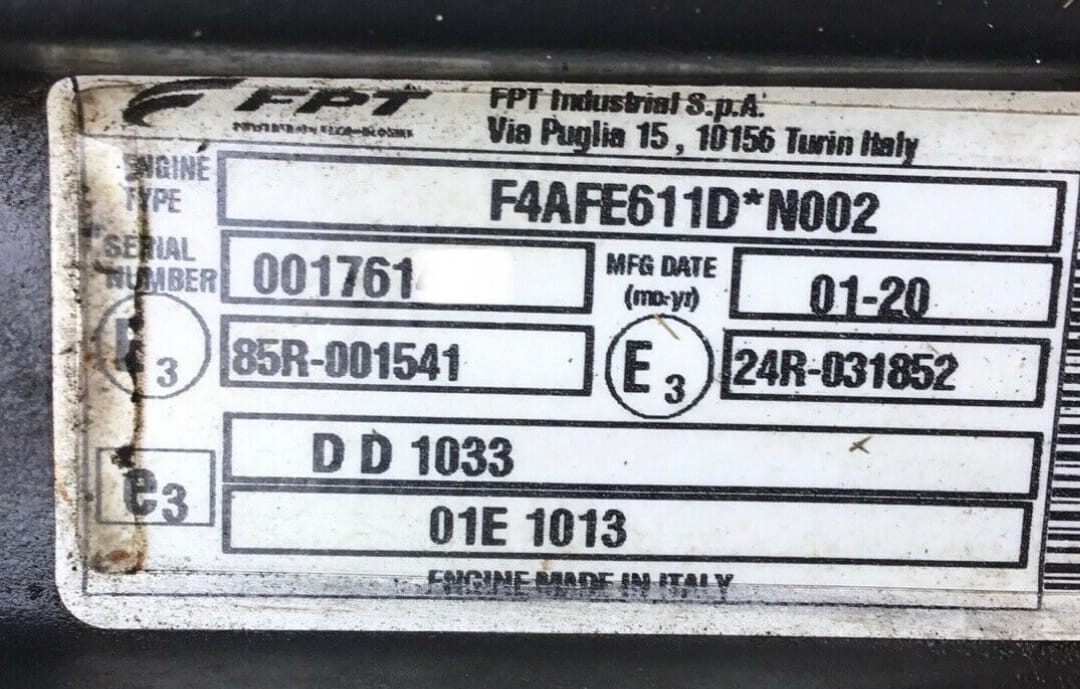 Iveco FPT F4AFE611D Euro 6 - Mootor - Põllutööseade: pilt 1 Iveco FPT F4AFE611D Euro 6 - Mootor - Põllutööseade: pilt 1